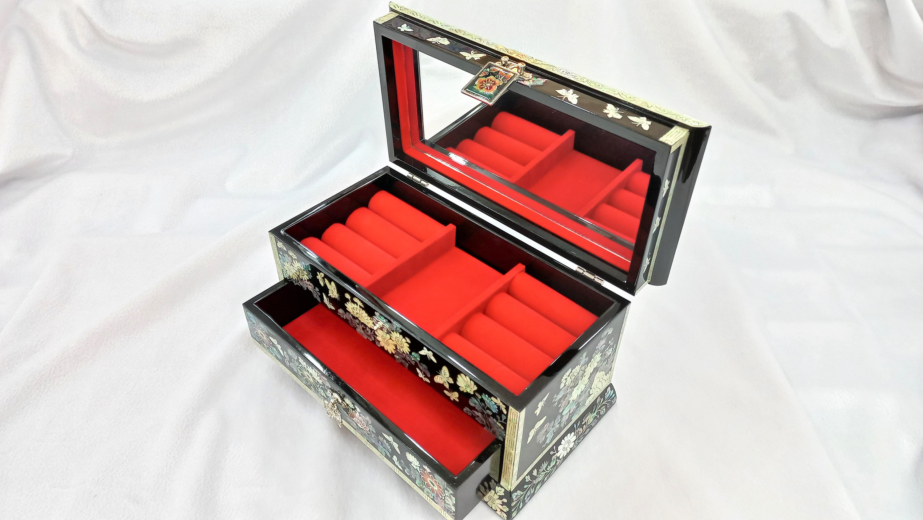 Mother of Pearl Jewelry Box Inlay Jewelry Box Trinket Box - Etsy