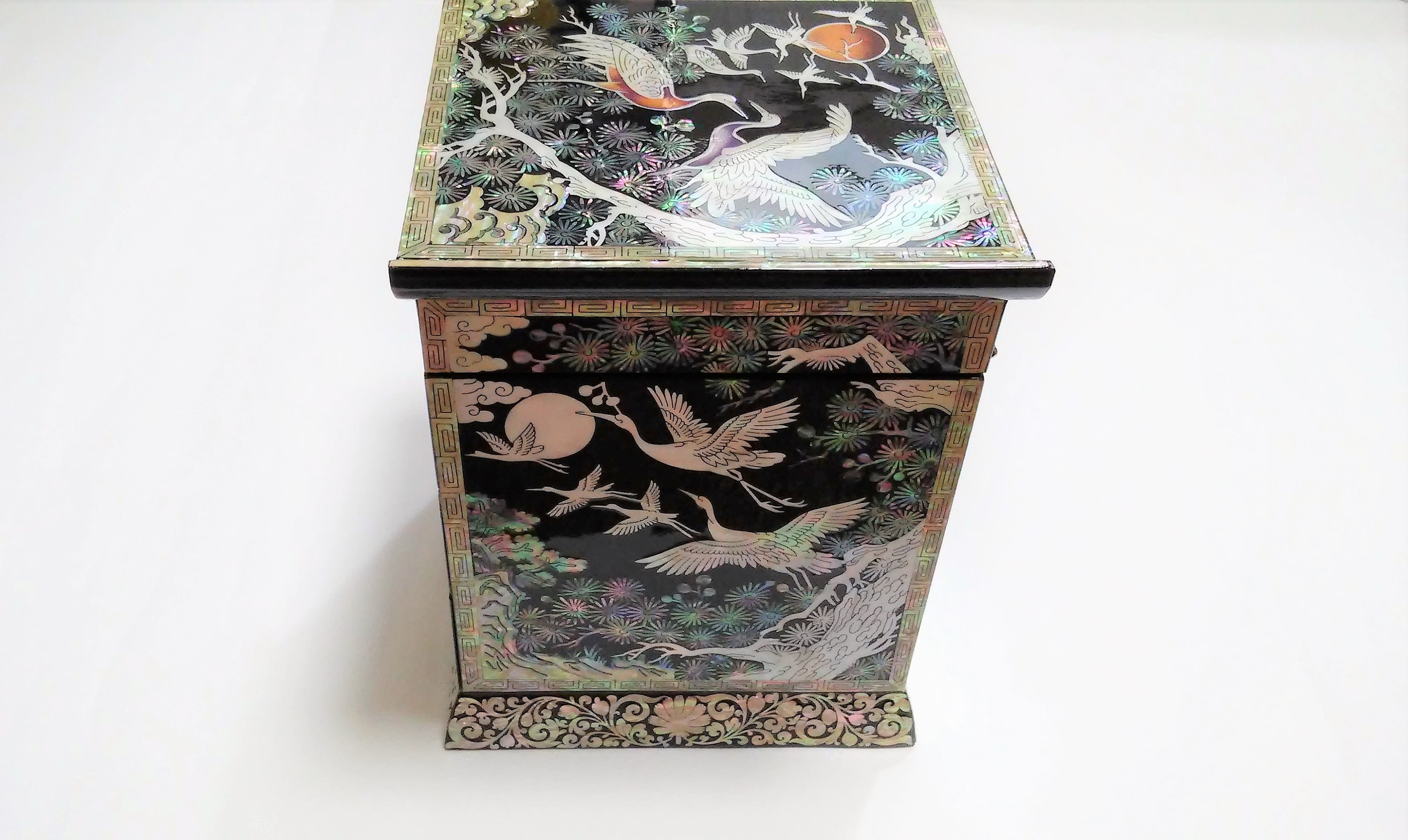 Mother of pearl Jewelry box Inlaid jewelry box 2 drawers Etsy