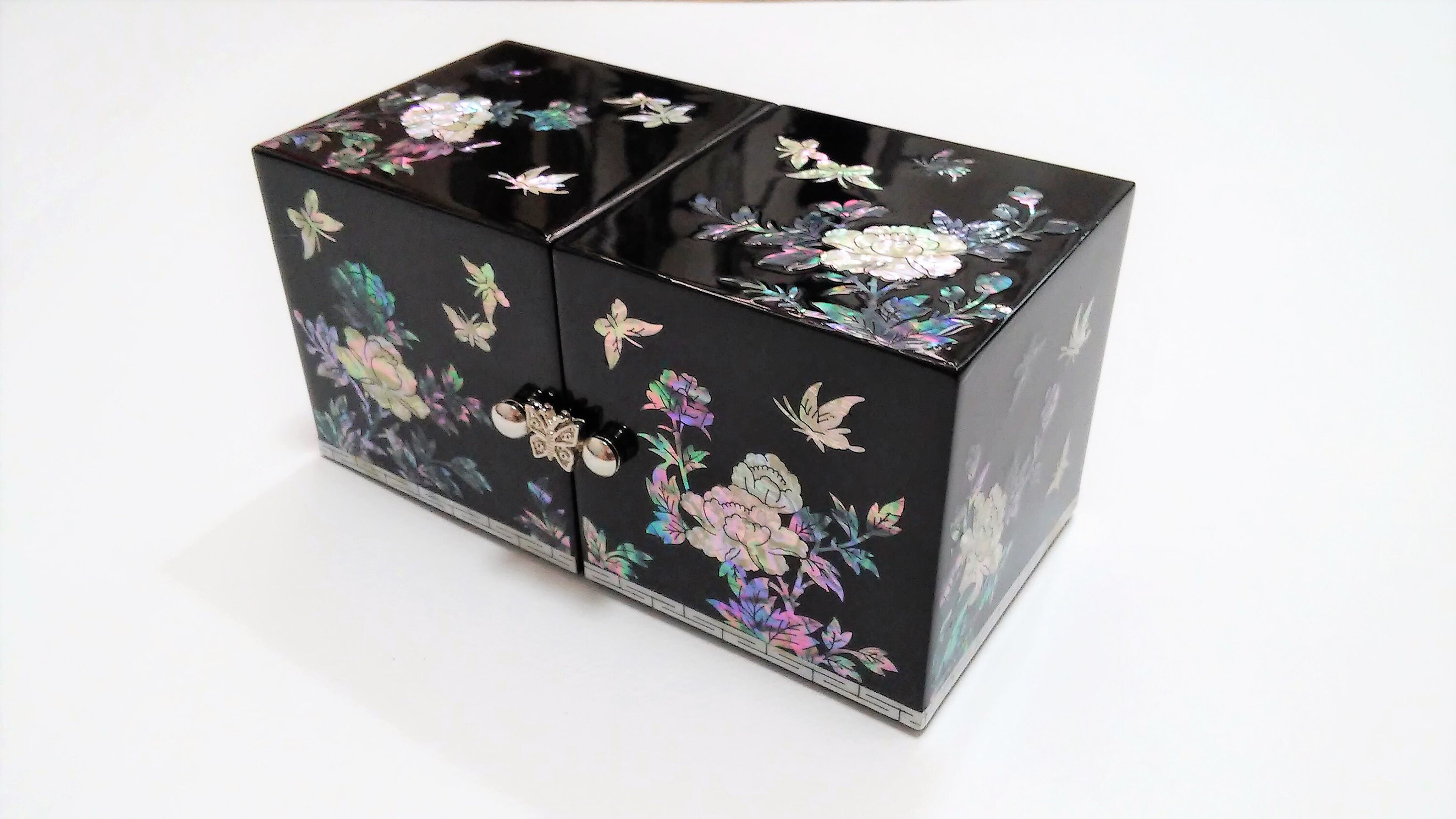 Mother of Pearl Jewelry box Jewellery case Four drawers box Etsy