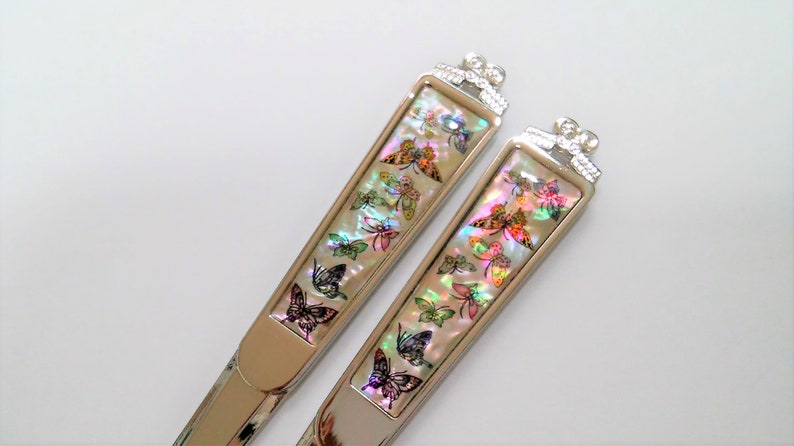 Mother of pearl Letter opener Envelop opener Letter knife Office gift Metal letter opener Gift for her him With gift box image 2