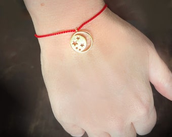 18K Gold relleno, Pure Silk Friendship Bracelet, Dainty, Boho Chic, Stacking Bracelet, Red Silk thread bracelets, Spiritual bracelets