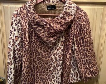 leopard cape coat
