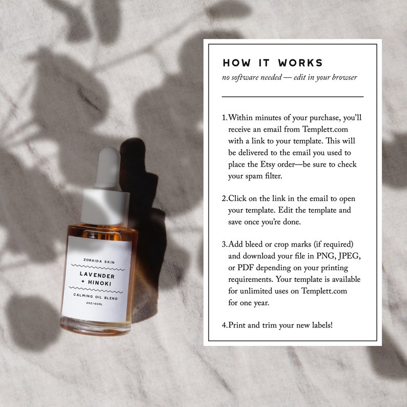 printable essential oils label template diy instant download etsy