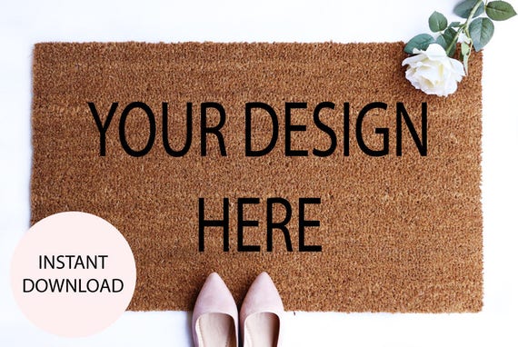 Download Free Coir Doormat Mockup Digital File Stock Photography ...