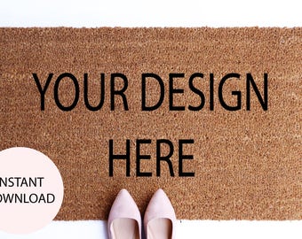 Download Coir Doormat Mockup Digital File Stock Photography Instant ...