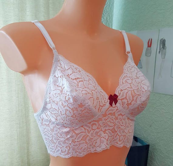 white bralette crop top