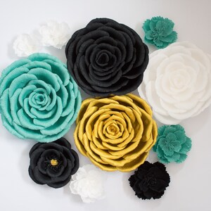 Paper Flower Backdrop, Baby Shower Decor, Nursery Wall Flowers, Nursery Decor, Bridal Shower Decor, Birthday Party Decor