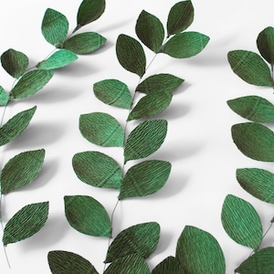 3 foglie di carta crespa, decorazione da parete floreale, decorazione da parete per cameretta dei bambini, decorazione da parete floreale per cameretta dei bambini, arte da parete in carta, decorazione da parete con foglie di carta, sfondo con foglie
