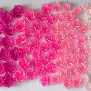 Cascading Flowers Backdrop, Boho Party Decor, Paper Flower Wall Decor, Baby Shower Photo Prop, Wedding Backdrop