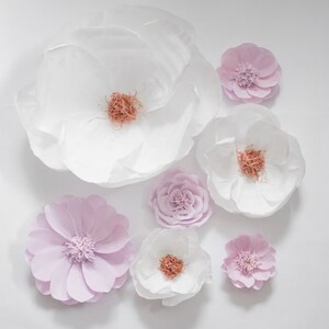 Paper Flower Backdrop, Baby Shower Decor, Giant Flowers, Wedding Backdrop, Nursery Decor, Flower Photo Prop, Nursery Wall Flowers