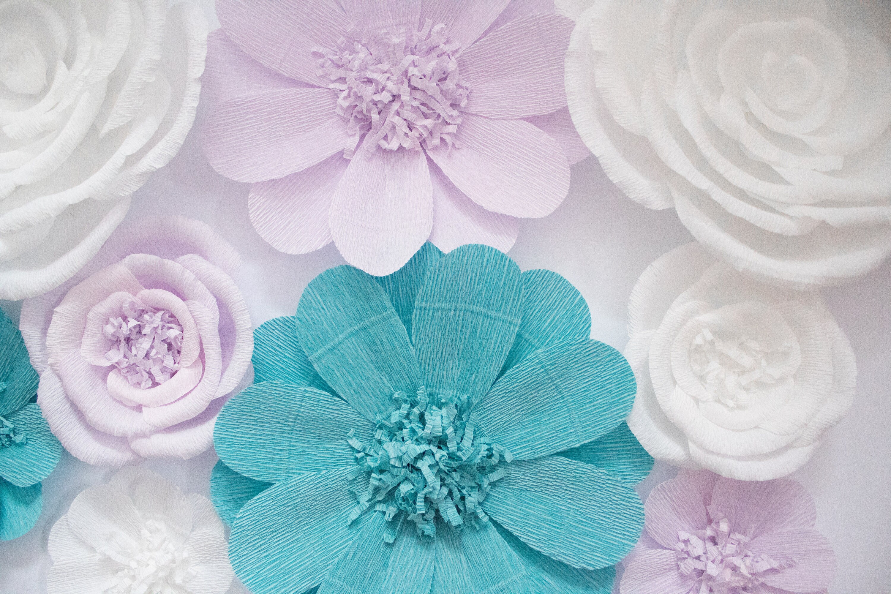 Crepe Paper Flowers ASSEMBLED Nursery Wall Flowers Wedding Etsy