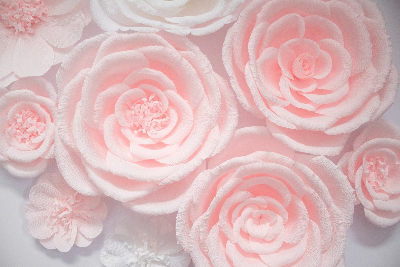 Paper Flower Wall Decor Nursery Wall Flowers Flower Etsy