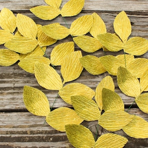 10 Crepe Paper Leaves, Flower Wall Decor, Girl Nursery Wall Decor, Nursery Flower Wall Decor, Paper Leaves Wall Decor, Leaf Backdrop
