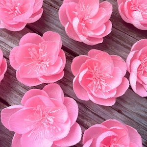 Small Paper Flower Set, Birthday Backdrop, Nursery Wall Decor, Paper Flower Wall Decor, Baby Shower Flowers