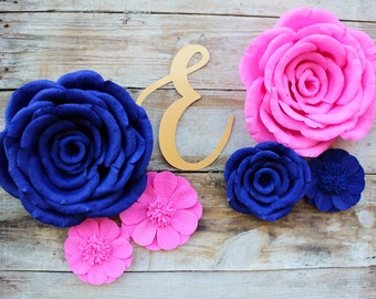 Paper Flowers for Baby Nursery Wall, Nursery Flowers, Paper Flower Wall Decor, Baby Shower Backdrop, Girl Room and Home Decor, Wall Flowers