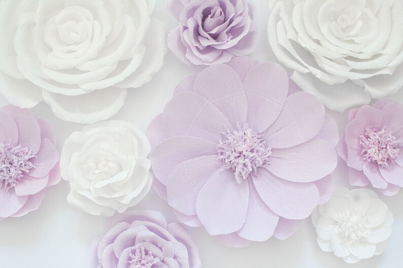 Paper Flowers for Nursery Wall Decor Nursery Flowers Wall Etsy