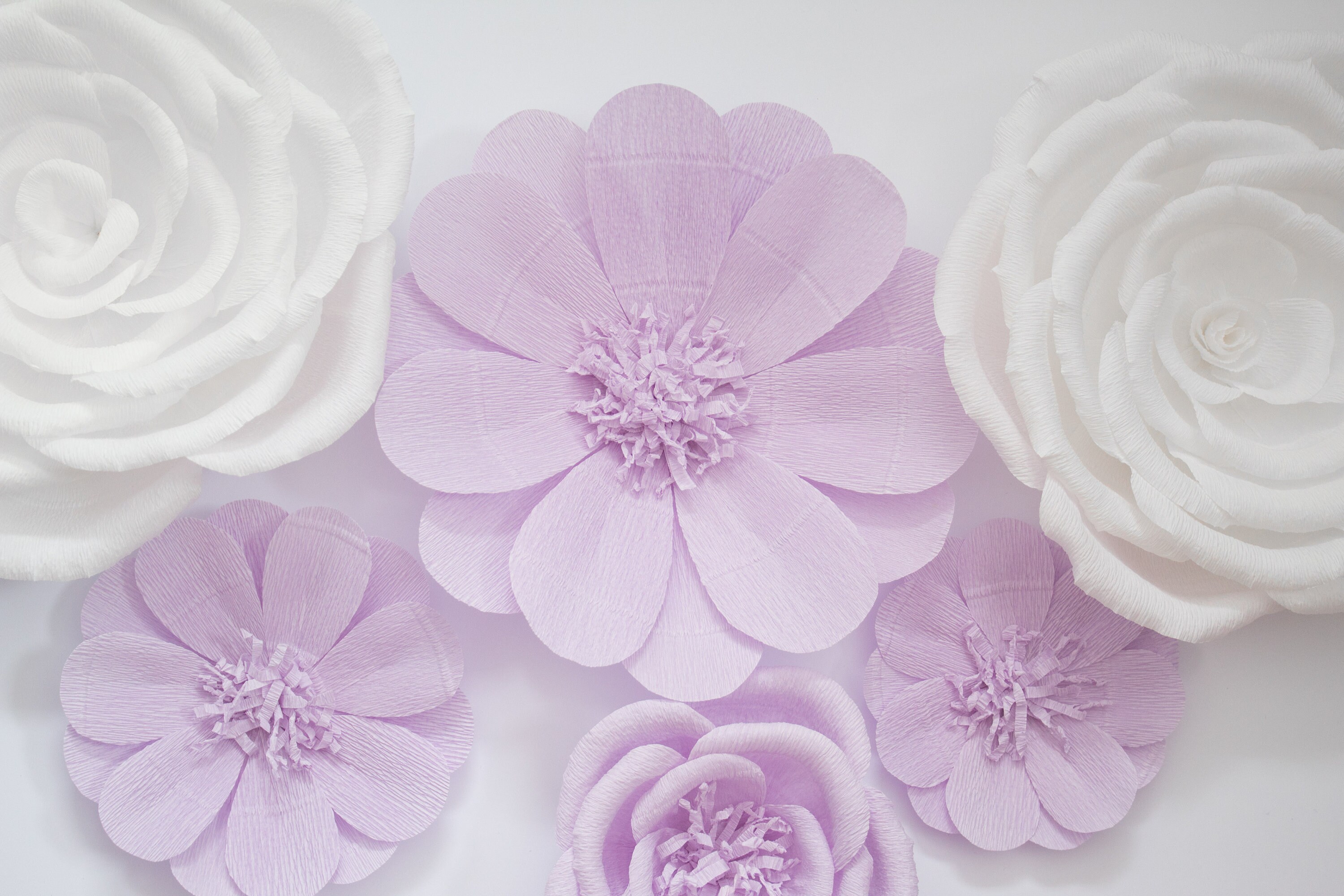 Paper Flower Wall Decor Baby Shower Decor Nursery Wall Etsy