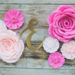 Paper Flowers for Baby Nursery Wall Decor, Wall Flowers, Baby Shower Backdrop, Wedding Aisle Decor