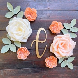 Over Crib Flowers | Nursery Wall Paper Flowers | Paper Roses for Wall | Paper Flower Wall Decor | Baby Shower Decor