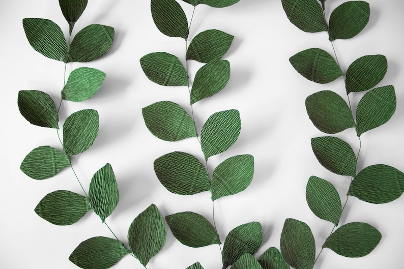 Crepe Paper Leaves Flower Wall Decor Nursery Wall Decor Etsy