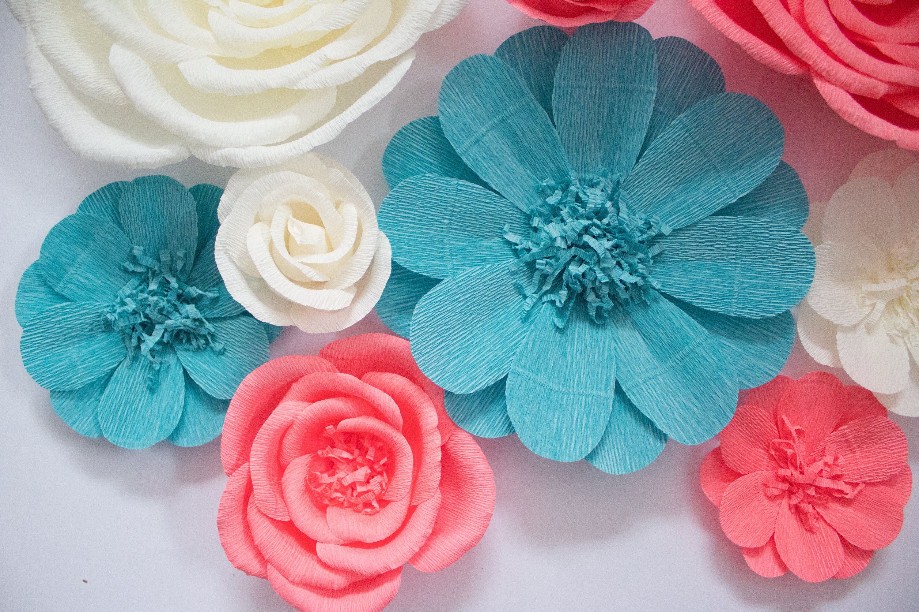Crepe Paper Flowers ASSEMBLED Nursery Wall Decor Flower Etsy