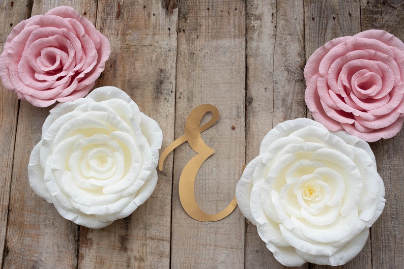 Flower Backdrop Nursery Decor Paper Flower Wall Decor Baby Shower Decor Nursery Wall Flowers Bridal Shower Decor Wall Flowers