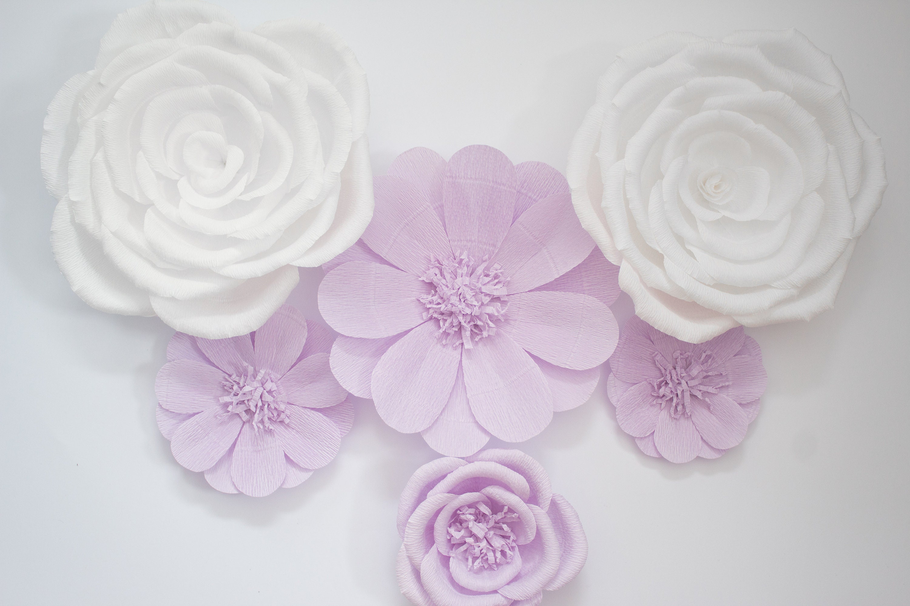 Paper Flower Wall Decor Baby Shower Decor Nursery Wall Etsy