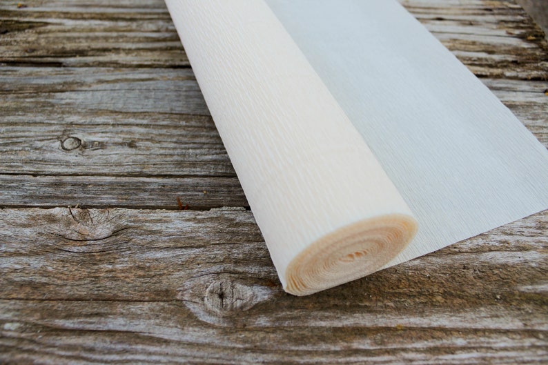 Birthday Decor Italian Ivory Crepe Paper Roll Florist Gift Wrapping Paper Ivory Paper Roll for DIY Projects Paper flower DIY