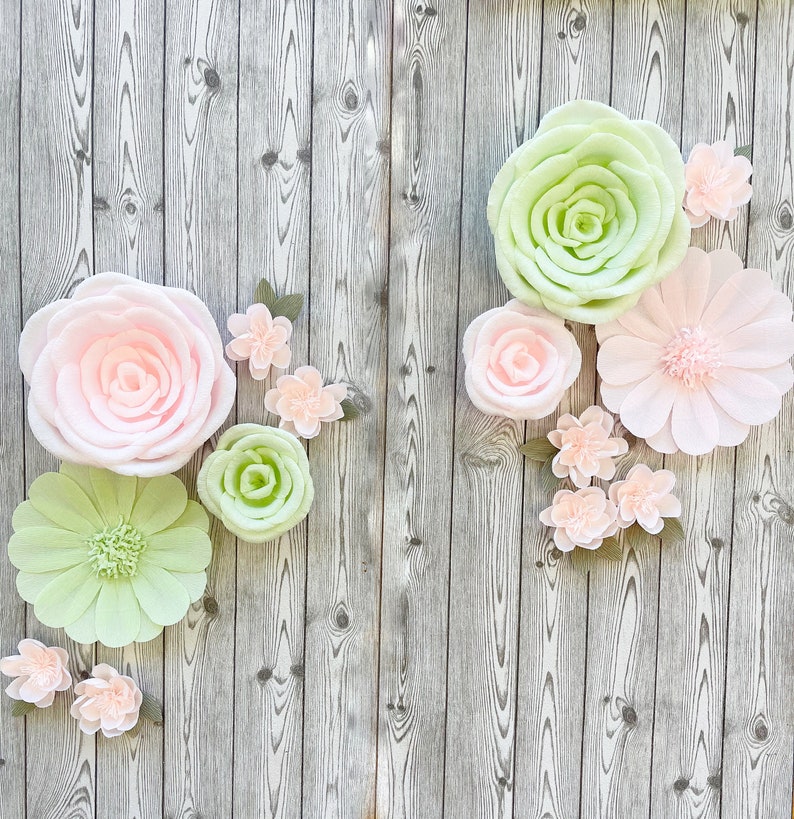 Nursery Wall Paper Flowers Birthday Party Decoration Wall Etsy