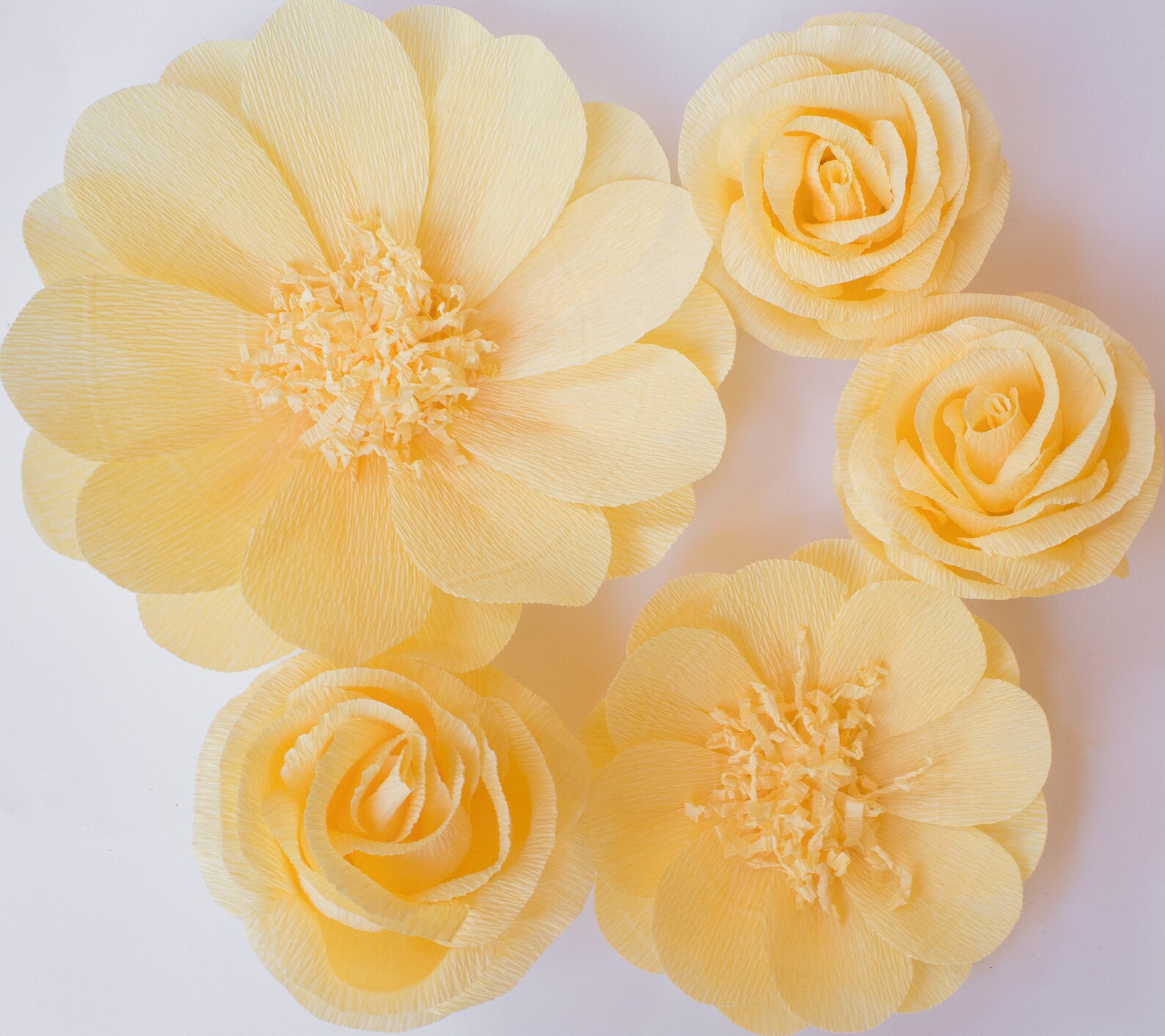 Paper Flower Wall Decor Nursery Wall Flowers Flower Etsy