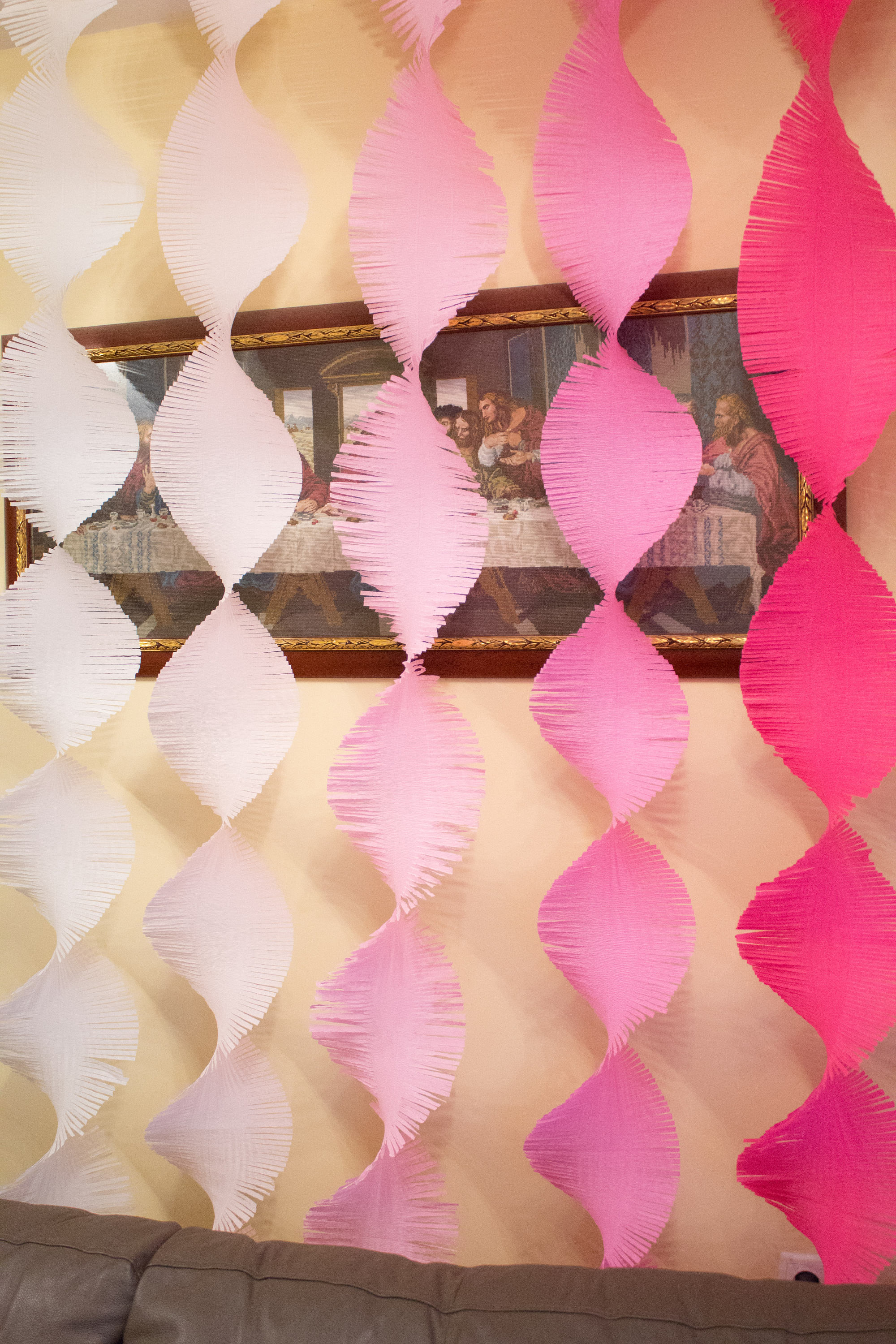 Pink Ombre Crepe Paper Twirl Frilled Streamers Wedding Etsy