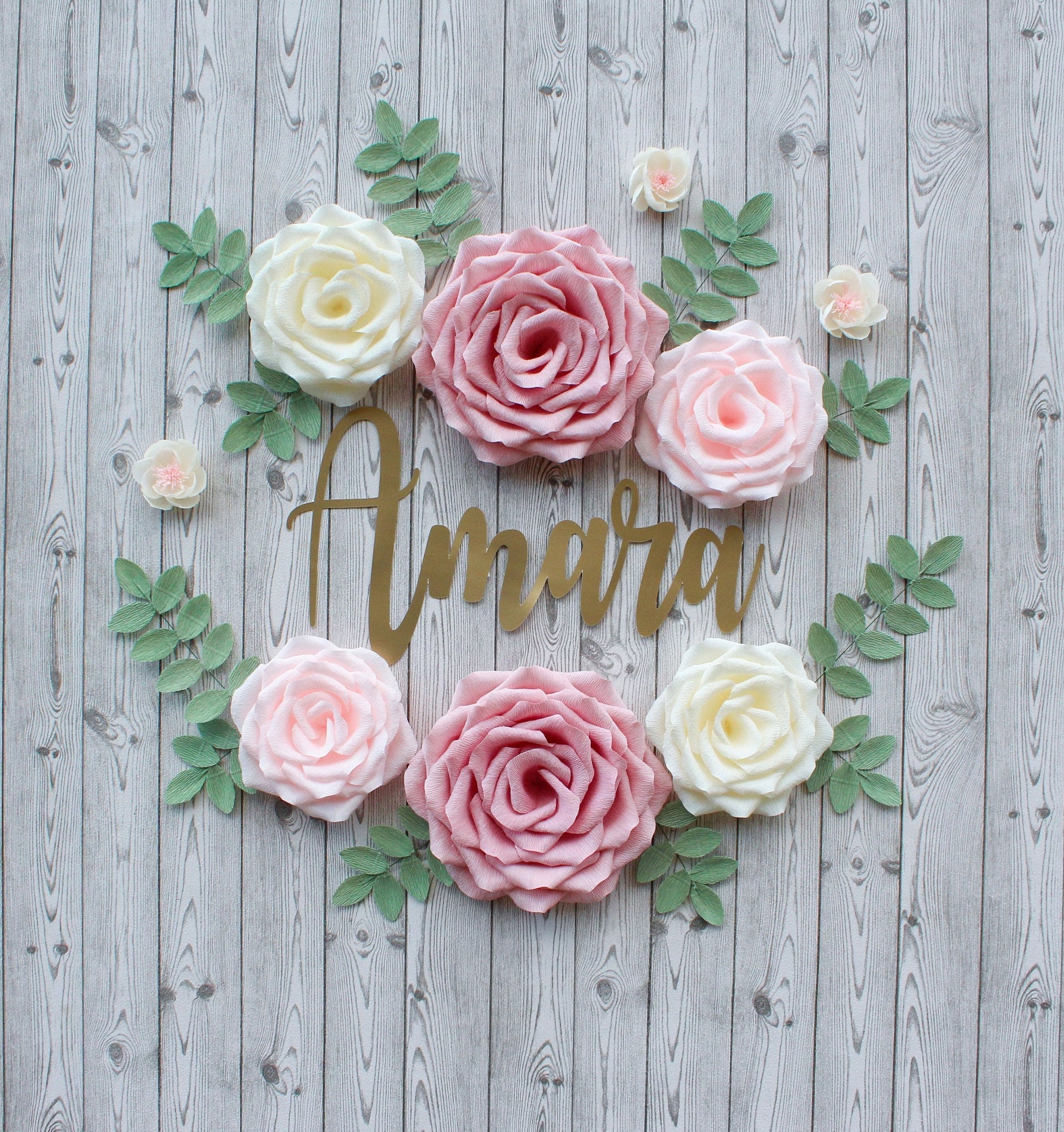 Nursery Wall Paper Flowers Paper Flower Wall Decor Girl Room Etsy