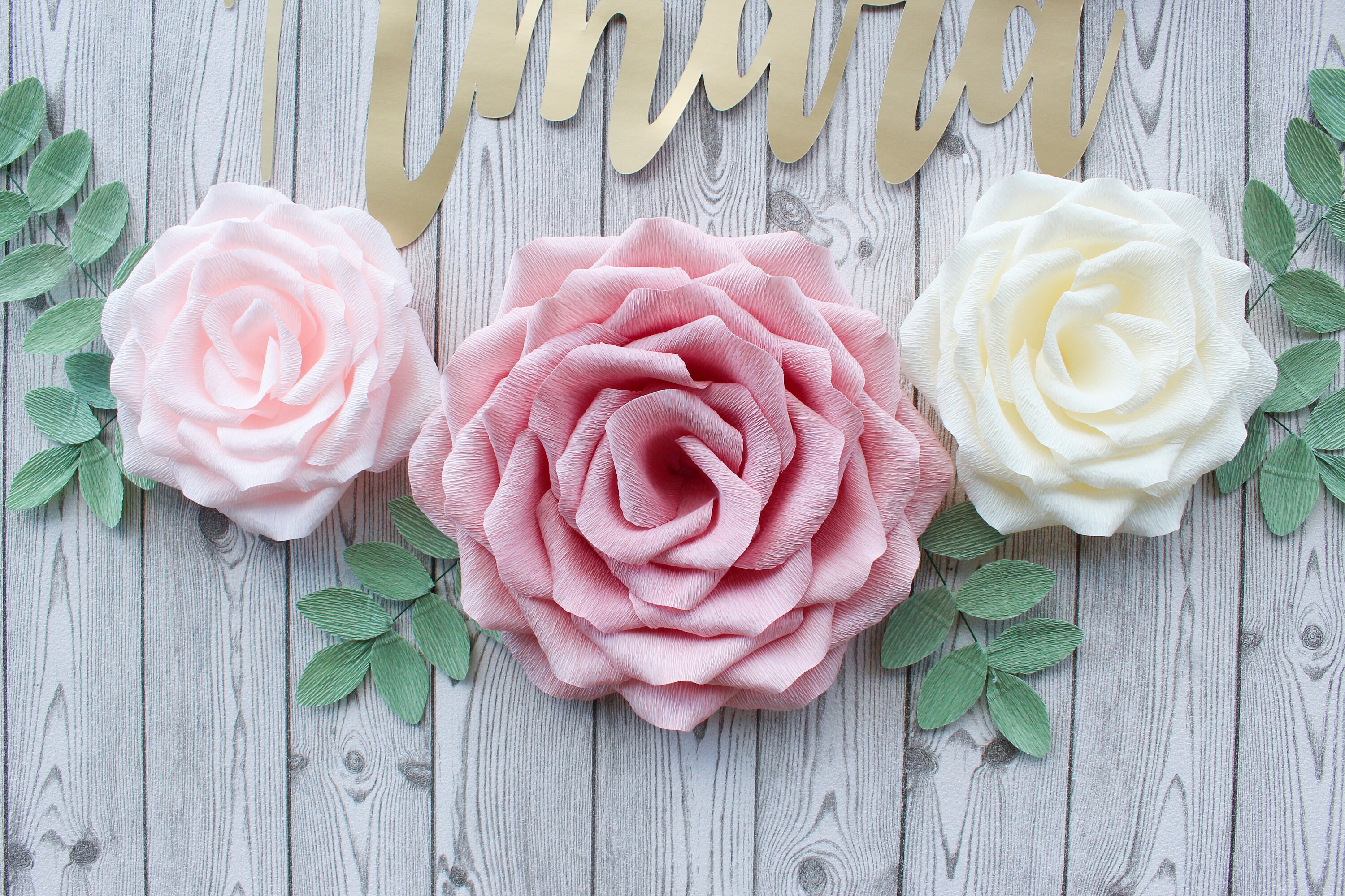 Nursery Wall Paper Flowers Paper Flower Wall Decor Girl Room Etsy