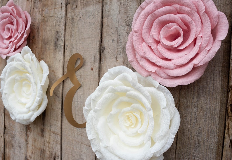 Flower Backdrop Nursery Decor Paper Flower Wall Decor Baby Shower Decor Nursery Wall Flowers Bridal Shower Decor Wall Flowers