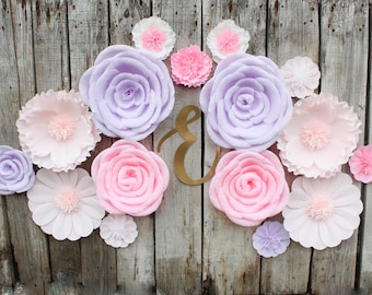 16 Paper Flowers for Nursery Wall Decor