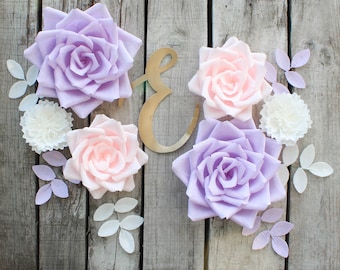 Nursery Wall Paper Flowers, Hanging Flower Backdrop, Paper Flower Wall Decor, Floral Nursery Decor, Girl Nursery Flowers, Baby Shower Decor