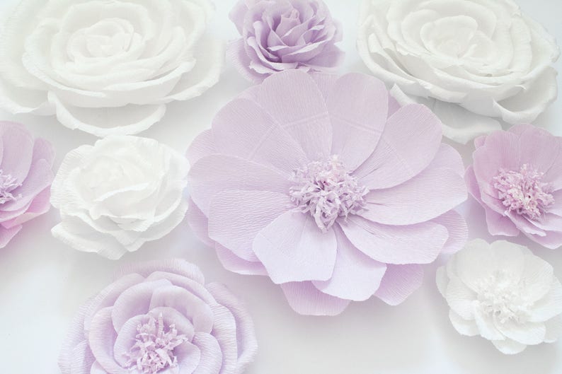 Paper Flowers for Nursery Wall Decor Nursery Flowers Wall Etsy