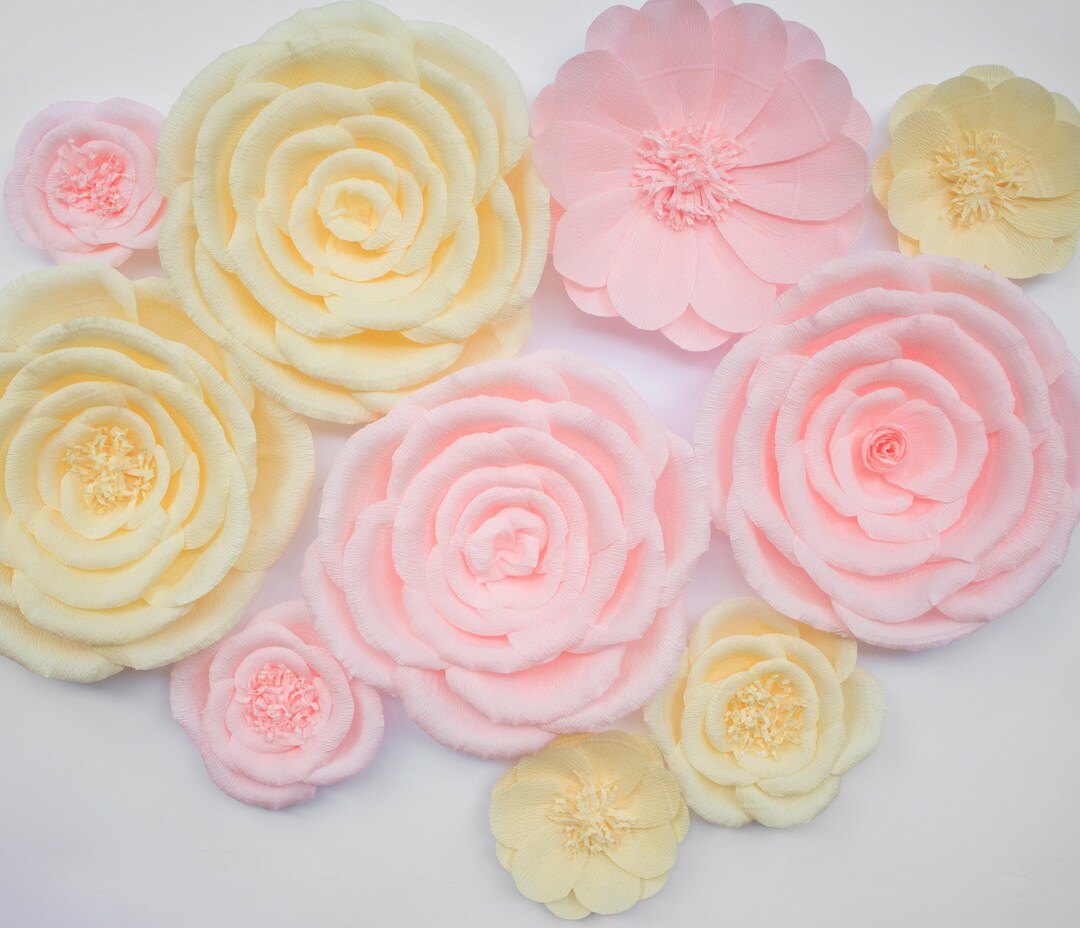 Nursery Wall Flowers Nursery Decor Wall Flowers Paper Etsy