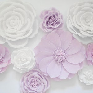 Fiori di carta per la decorazione da parete della cameretta del bambino, sfondo per baby shower, cameretta per bambine e decorazioni per la casa