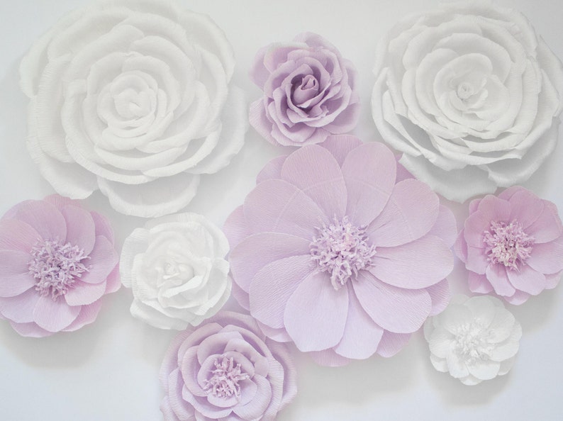 Paper Flowers for Nursery Wall Decor Nursery Flowers Wall Etsy