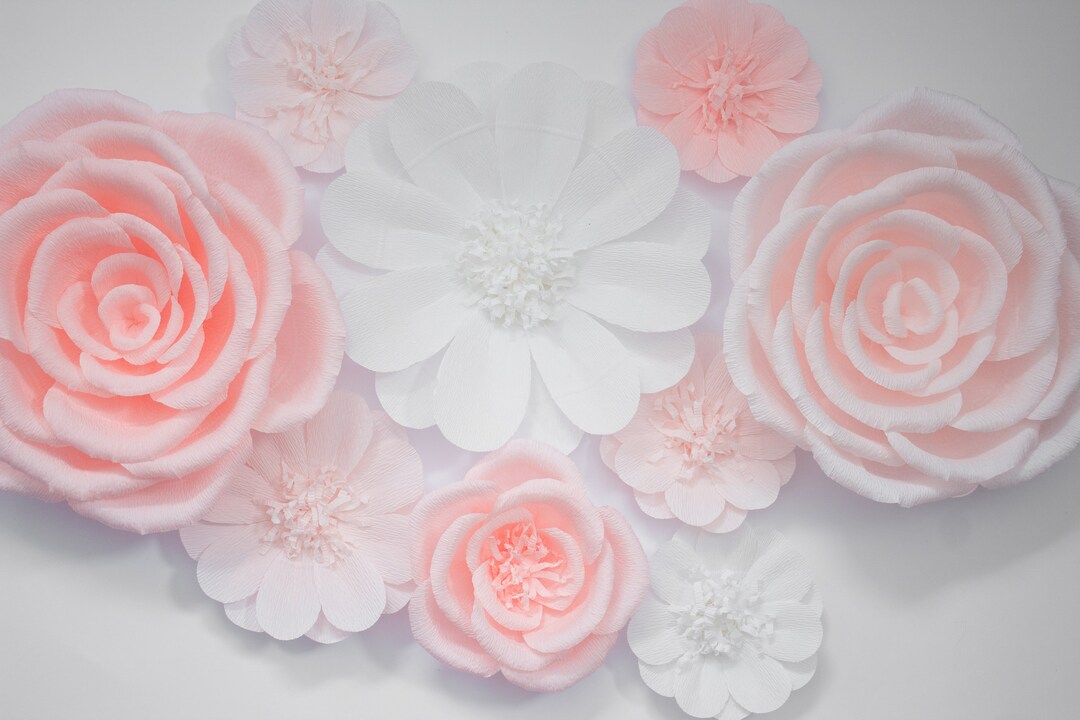 Nursery Wall Flowers Flower Backdrop Wall Flowers Nursery Etsy