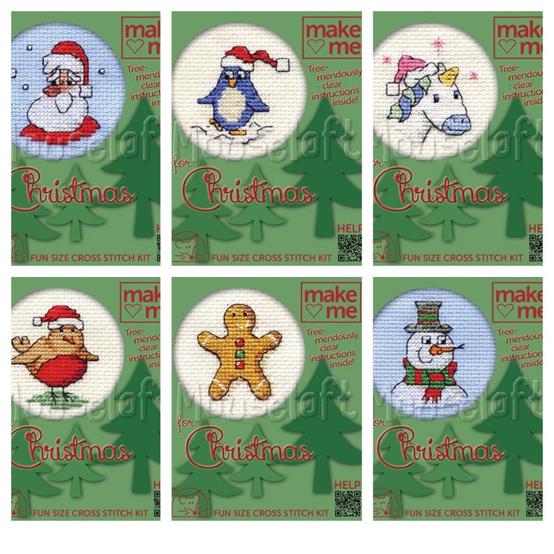 Mouseloft Make Me for Christmas Cross Stitch Kit. Mini Kit. Etsy UK