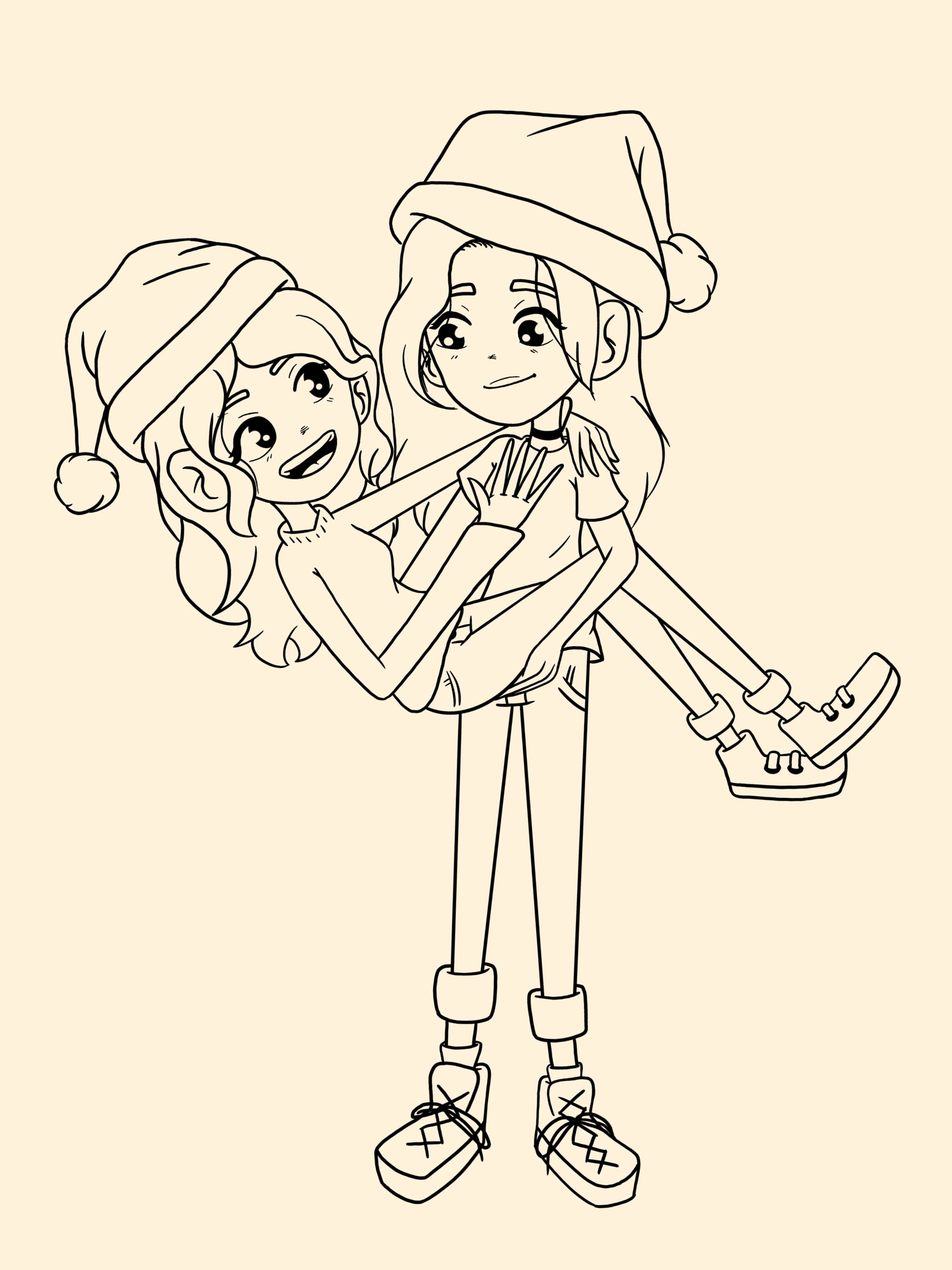 Chibi Christmas and holidays commissions for couples | Etsy