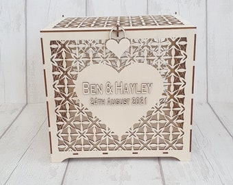 Beautiful bespoke wedding card box.