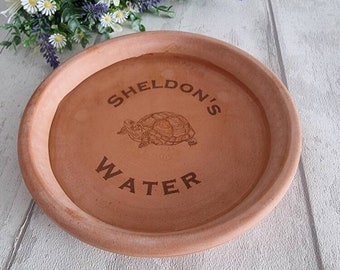 Personalised Tortoise water bowl/ food dish.