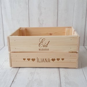 Personalised Eid crate.