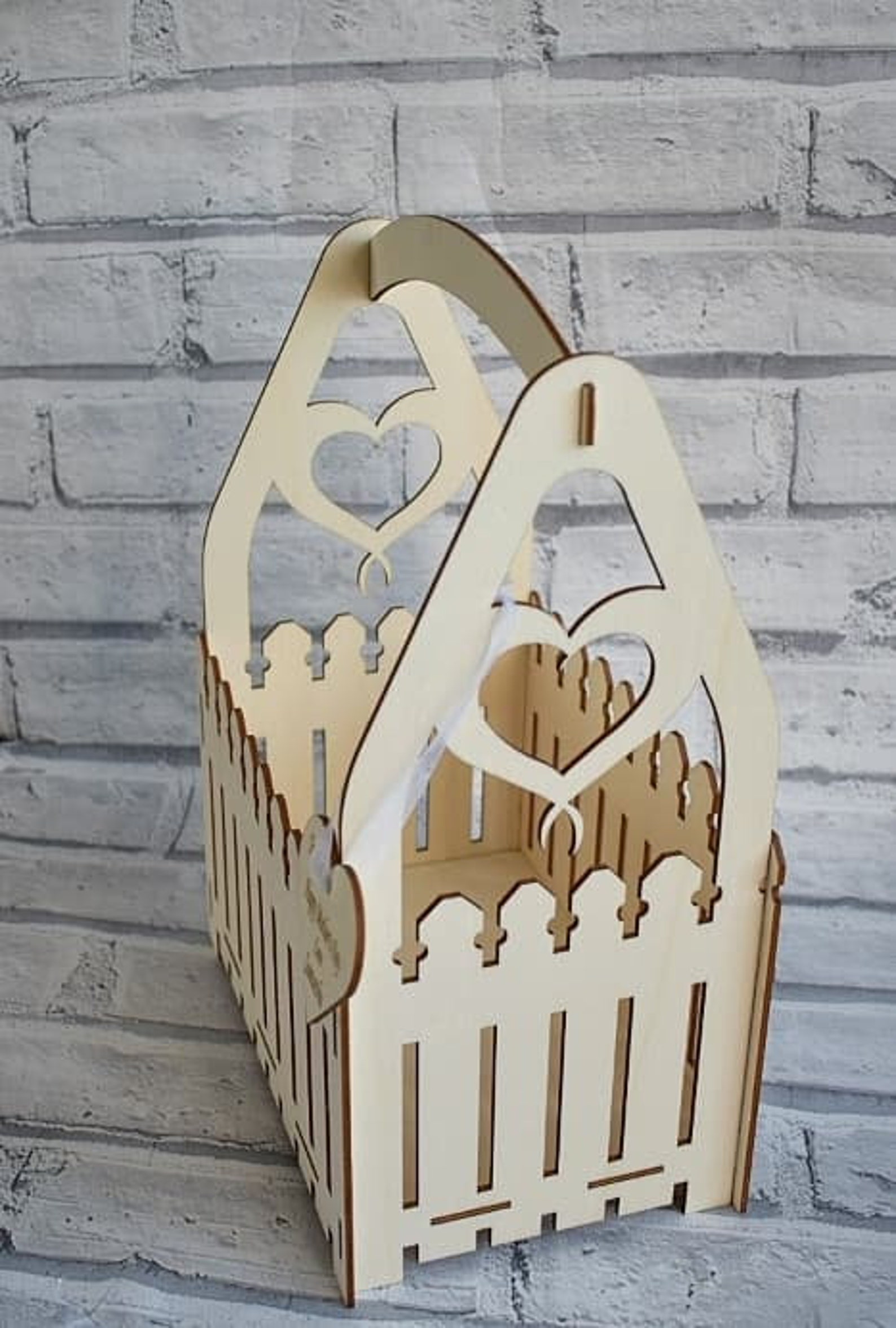 Personalised laser cut flower box holder. Etsy