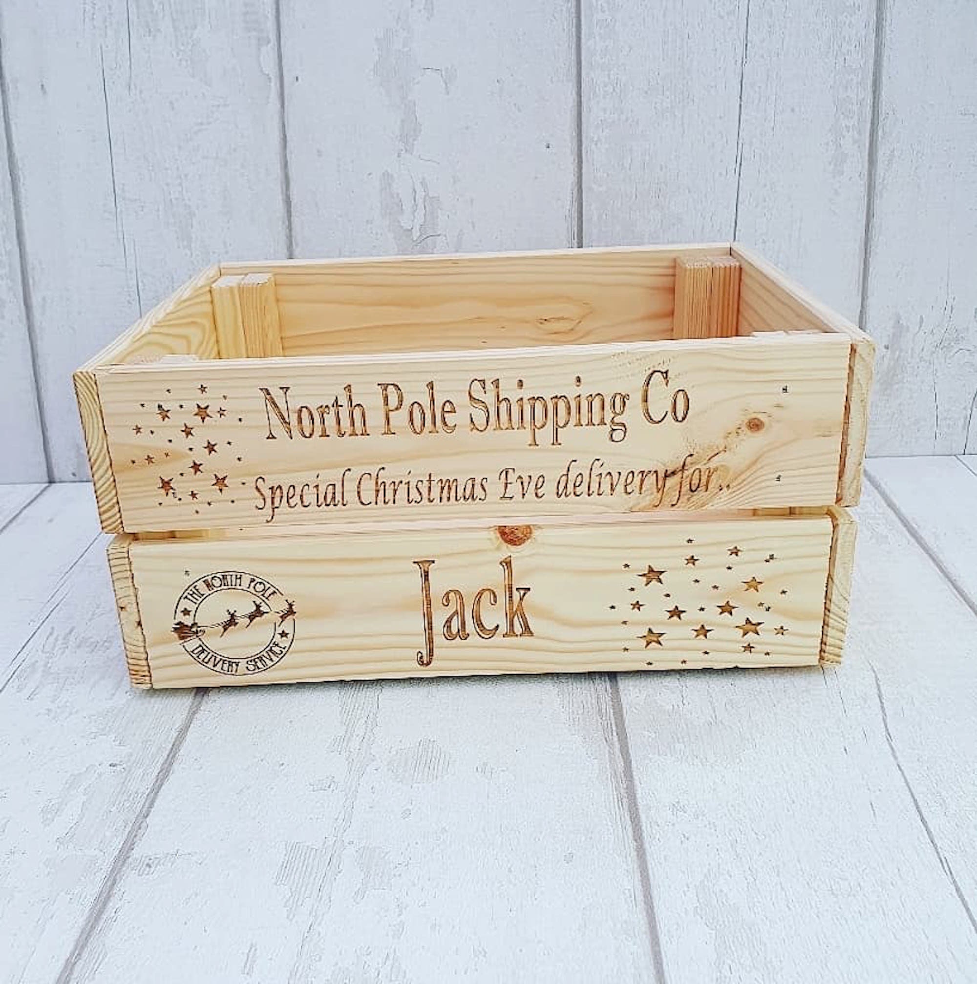 Personalised Wooden Christmas Eve Crate. Etsy UK