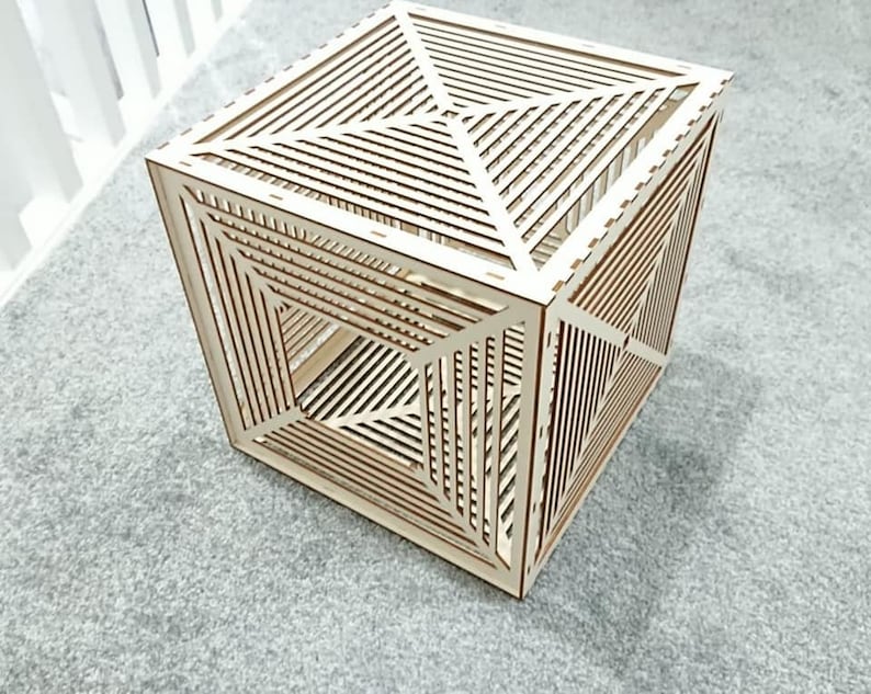 Bespoke cube laser cut light shade. Etsy