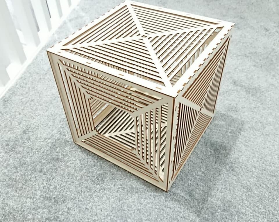 Bespoke Cube Laser Cut Light Shade. Etsy UK